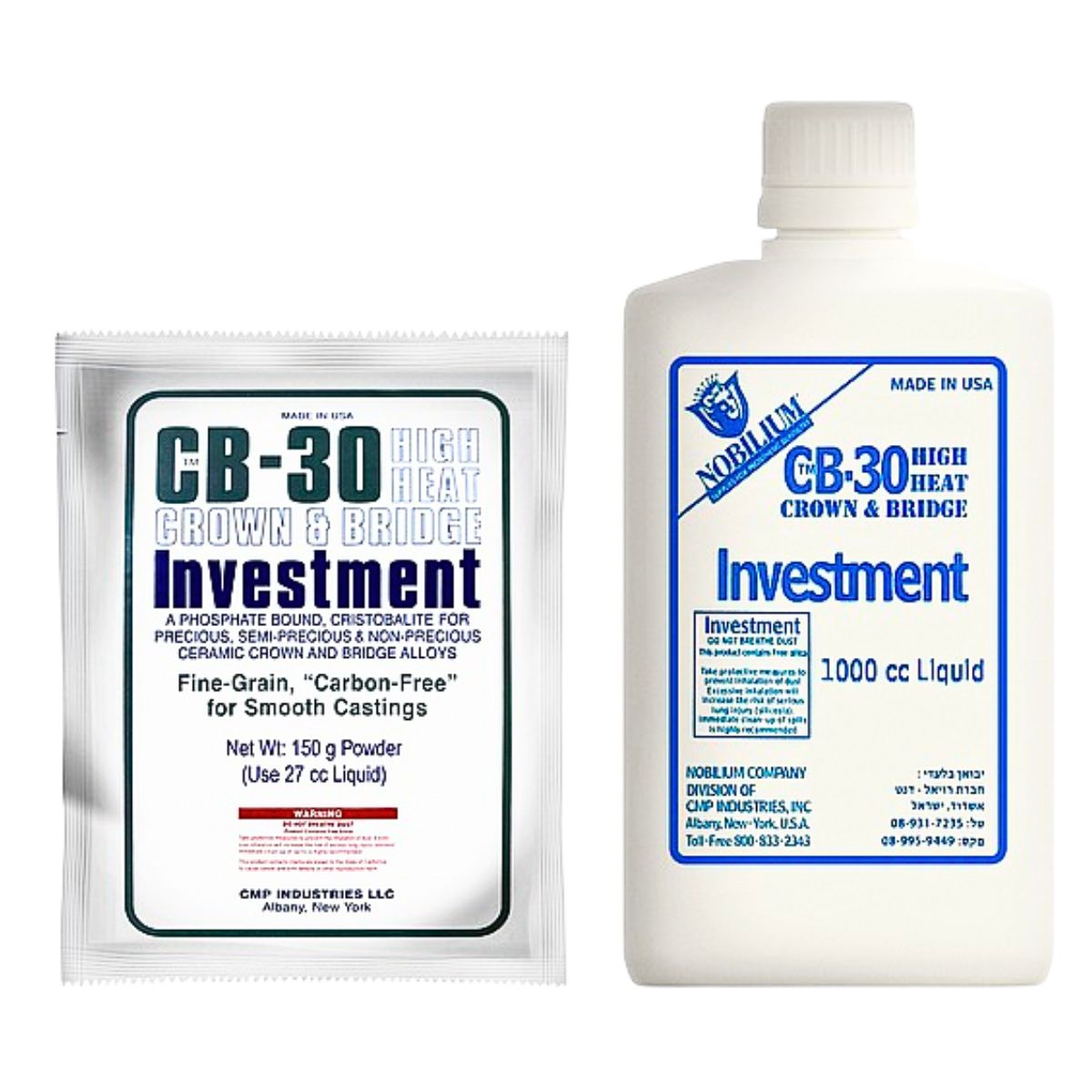 Nobilium CB30 Investment Material 150x 100g Powder + 3L Liquid