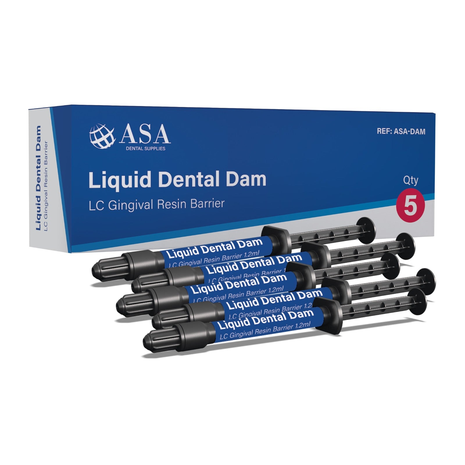 FGM Dental Top Dam Resin – Blue Gingival Dam, Light Cure, 4x2g Syringe + 3 Tips, Made In Israel