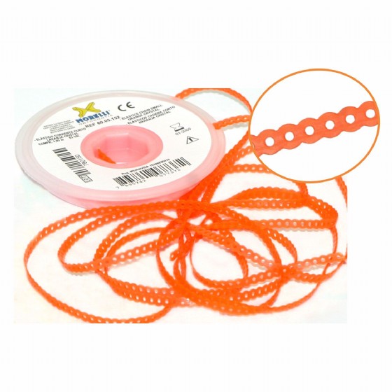 Morelli Orthodontic Elastic Power Chain Crystal Orange 1.5m