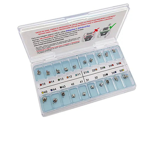 Staffe ortodontiche dentali autobloccanti in metallo Damon Smile 5-5 K paziente singolo con coppia standard per tutore autolegolante Damon Q 66 Staffe ortodontiche dentali autobloccanti in metallo Damon Smile 5-5 K paziente singolo con coppia standard per tutore autolegolante Damon Q 66